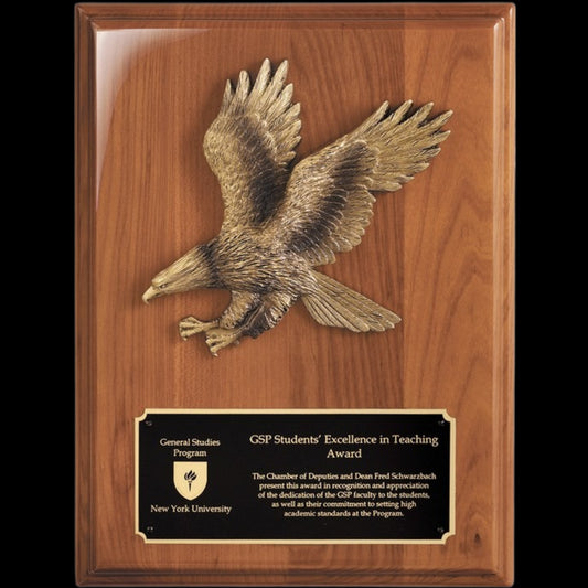Eagle Piano Finished Walnut Plaque 9" x 12" / Walnut