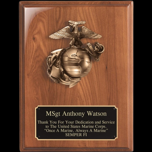 Marine Piano Finished Walnut Plaque 9" x 12" / Walnut