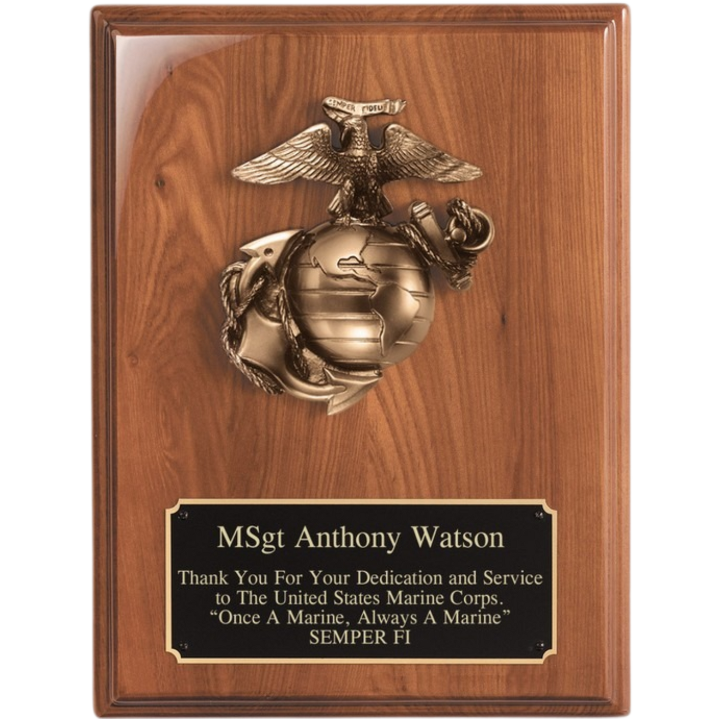 Marine Piano Finished Walnut Plaque 9" x 12" / Walnut