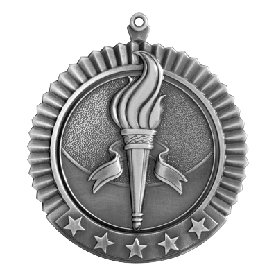 5 Star Victory Medal 2.75" / Silver