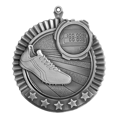 5 Star Track Medal 2.75" / Silver