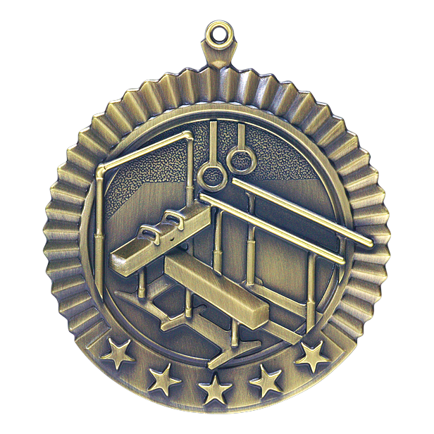 5 Star Gymnastcs Male Medal 2.75" / Gold