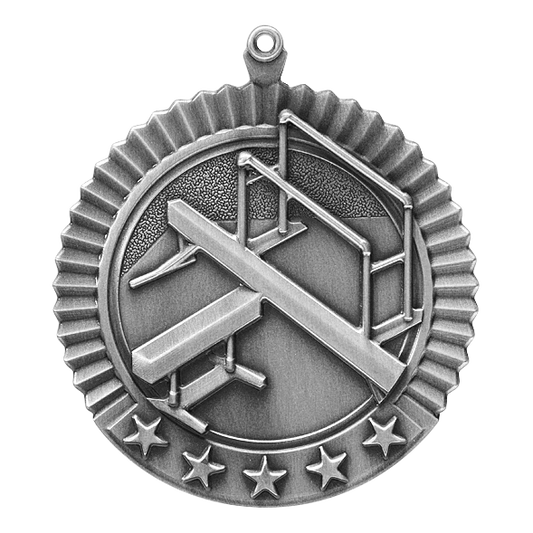 5 Star Gymnastcs Female Medal 2.75" / Silver