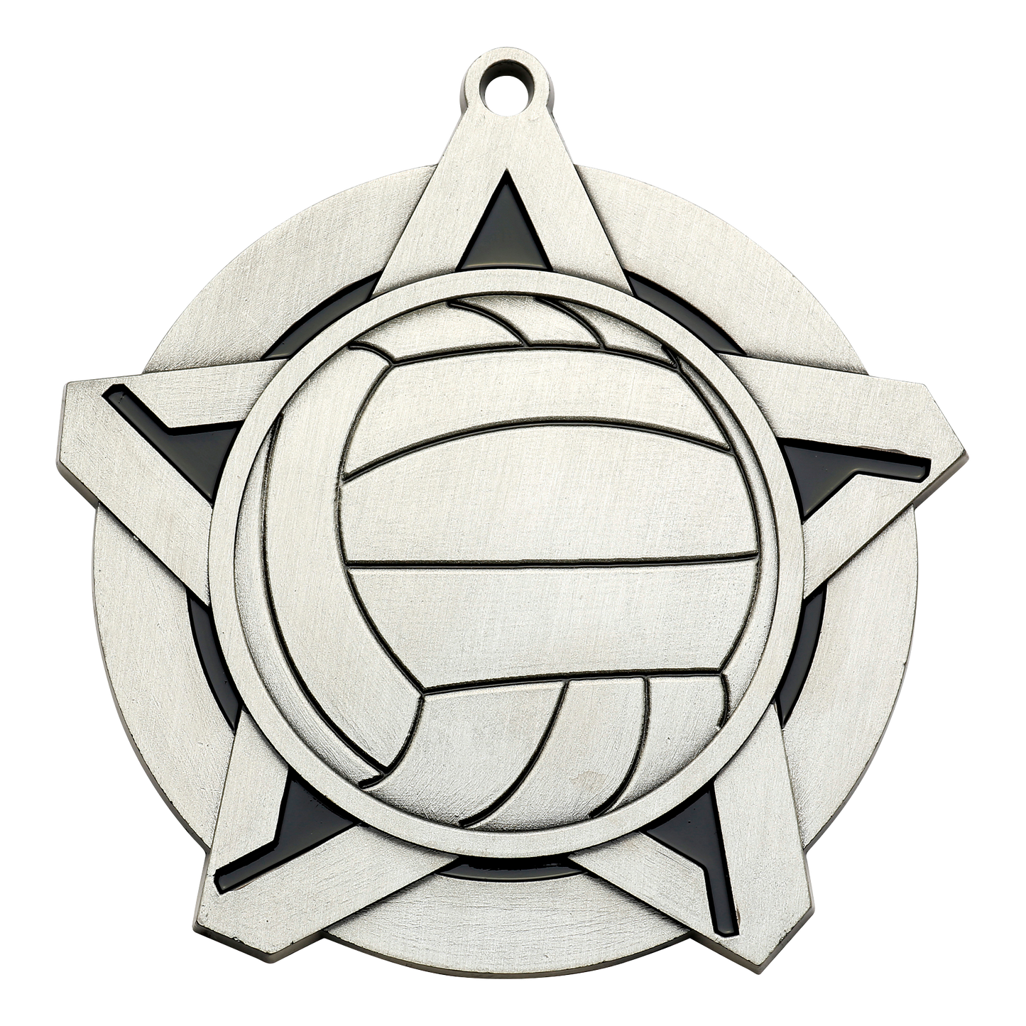 Super Star Volleyball Medal 2.25" / Silver