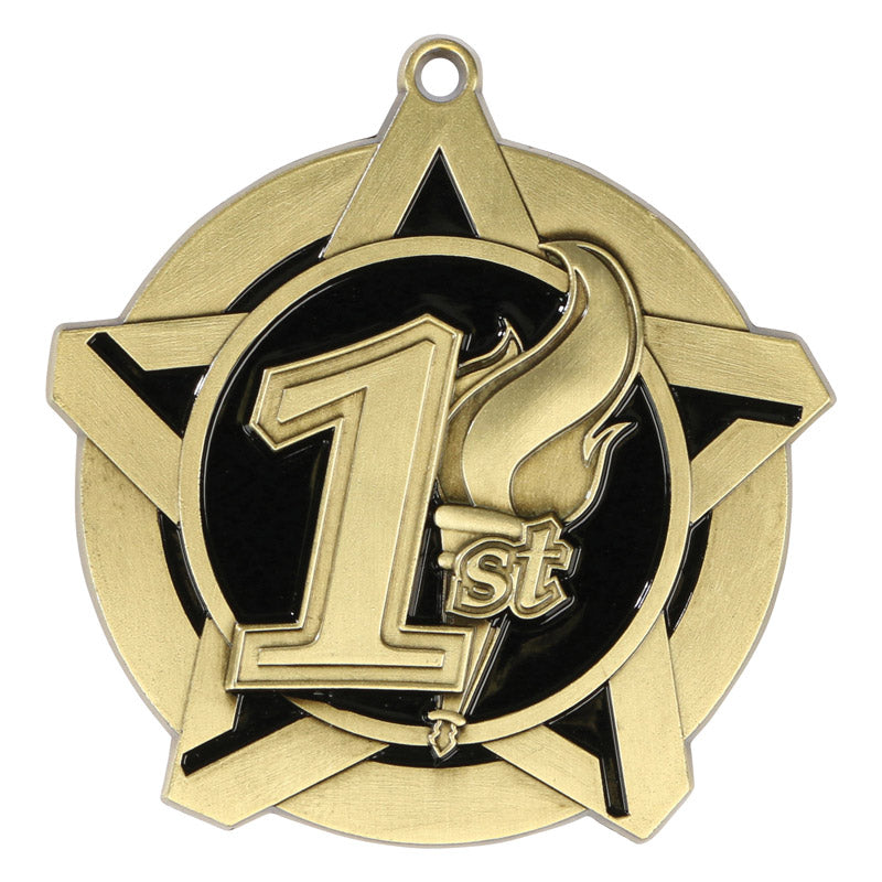 Super Star 1st Place Medal 2.25" / Gold