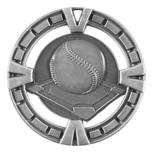 Celebration Baseball Medal 2.5" / Silver