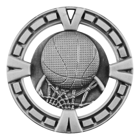 Celebration Basketball Medal 2.5" / Silver