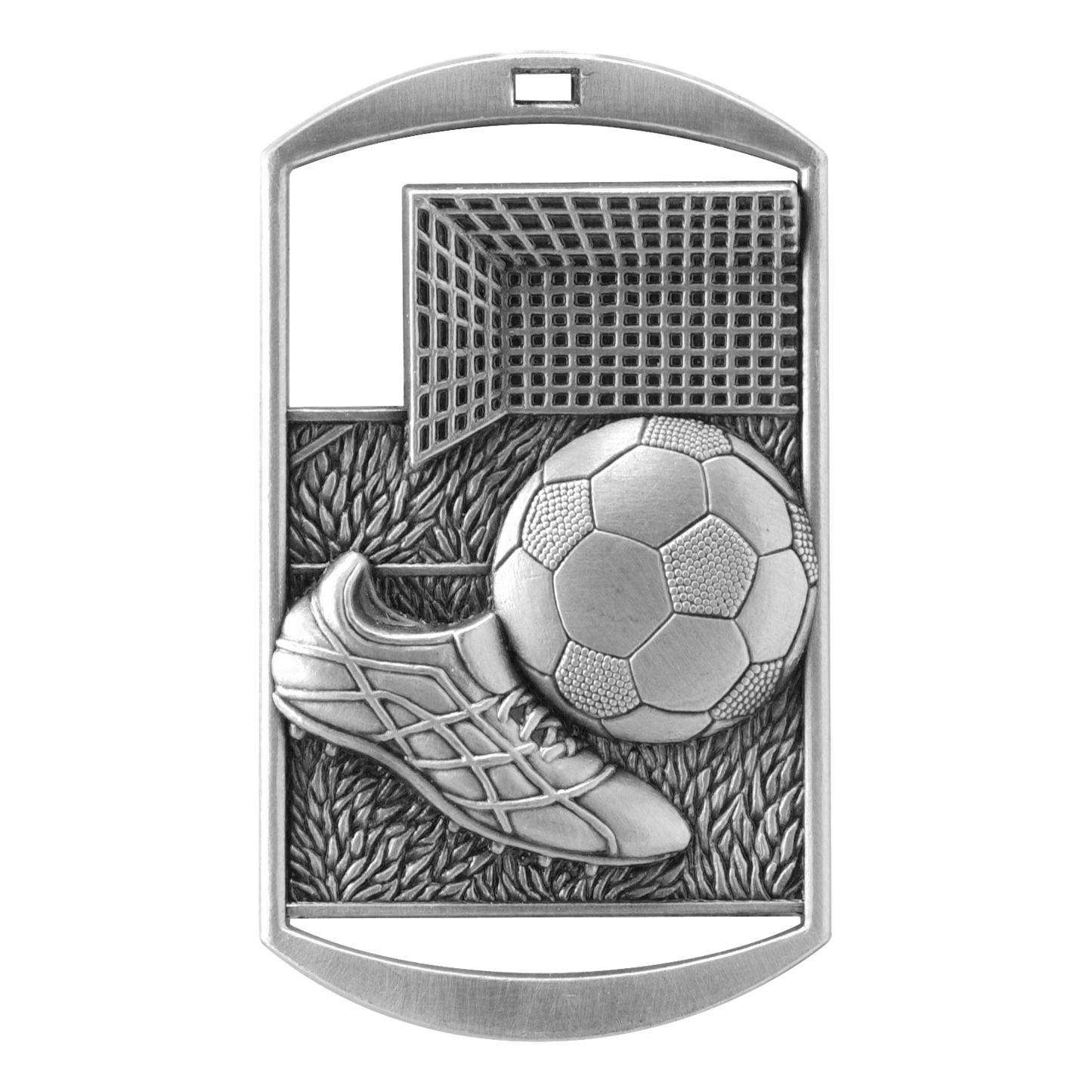 Rectangular Soccer Medal 2.75" / Silver