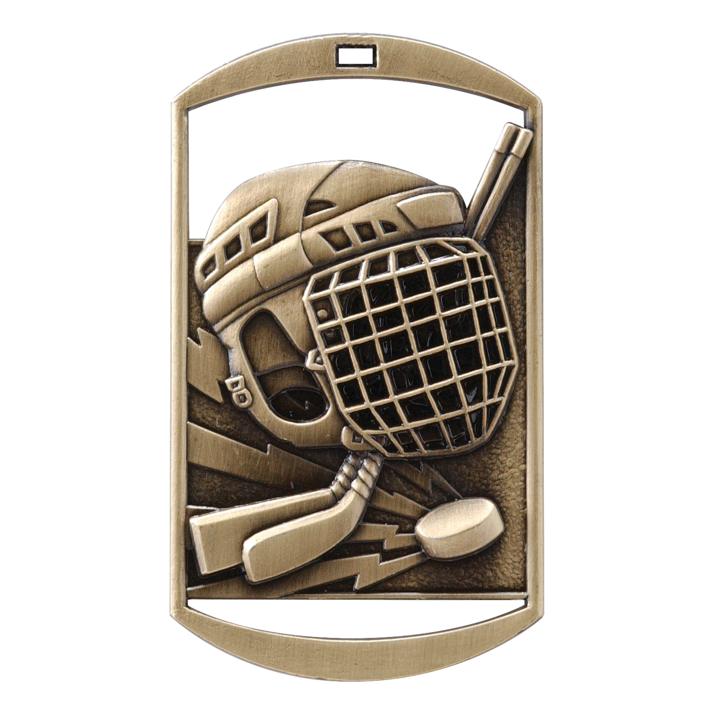 Rectangular Hockey Medal 2.75" / Gold