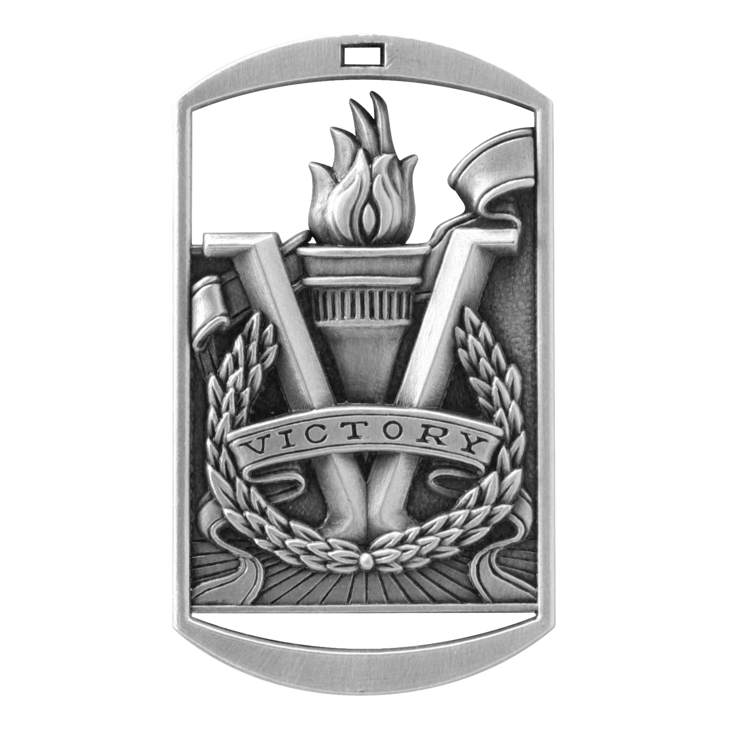 Rectangular Victory Medal 2.75" / Silver