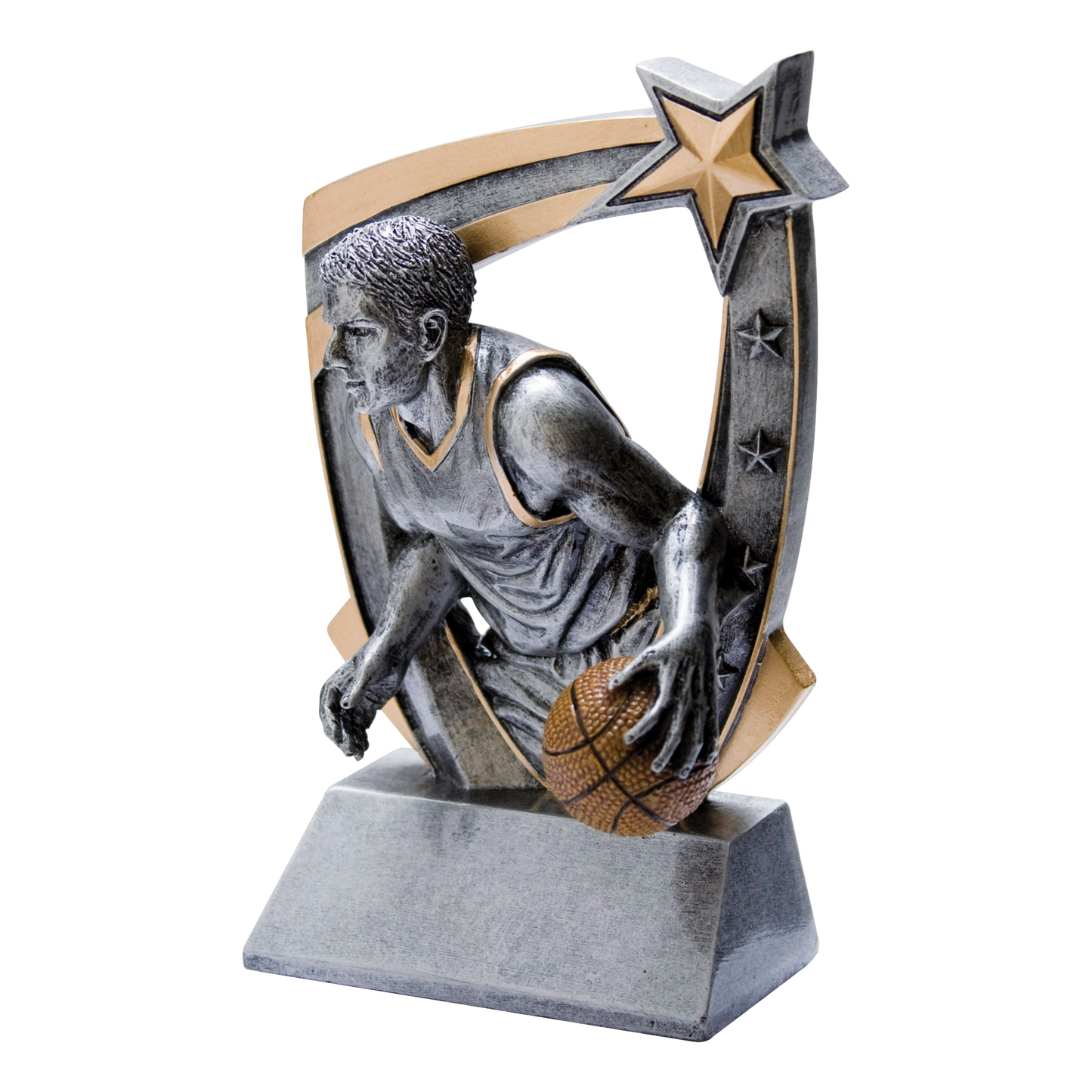 3D Star Basketball Award Male 6"