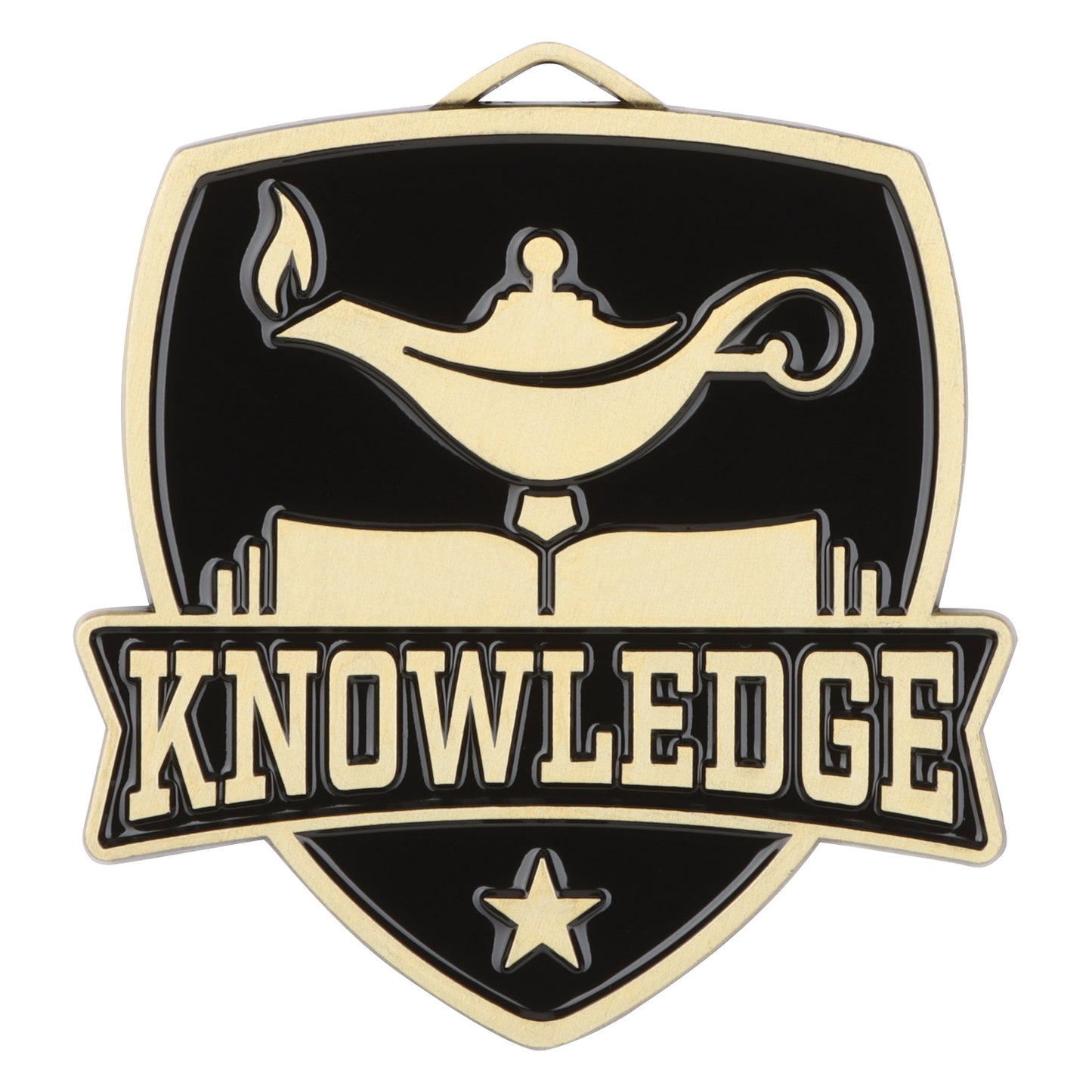 Shield Knowledge Medal 2.5" / Gold