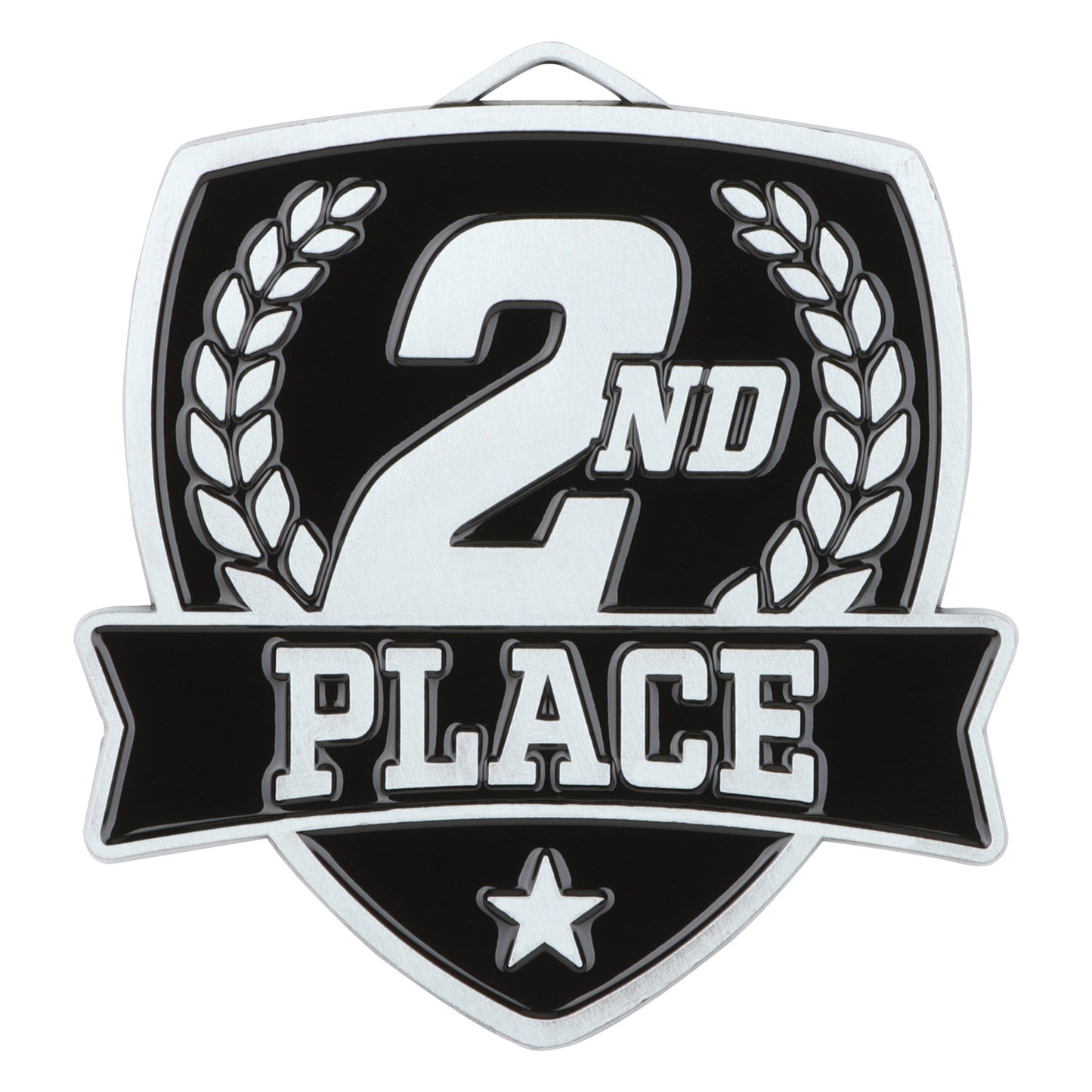Shield 2nd Place Medal 2.5" / Silver