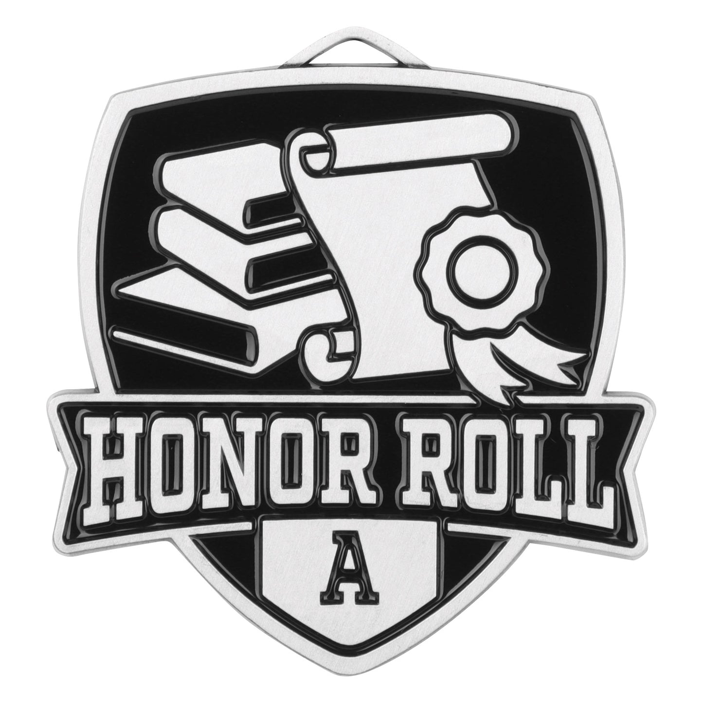 Shield A Honor Roll Medal 2.5" / Silver