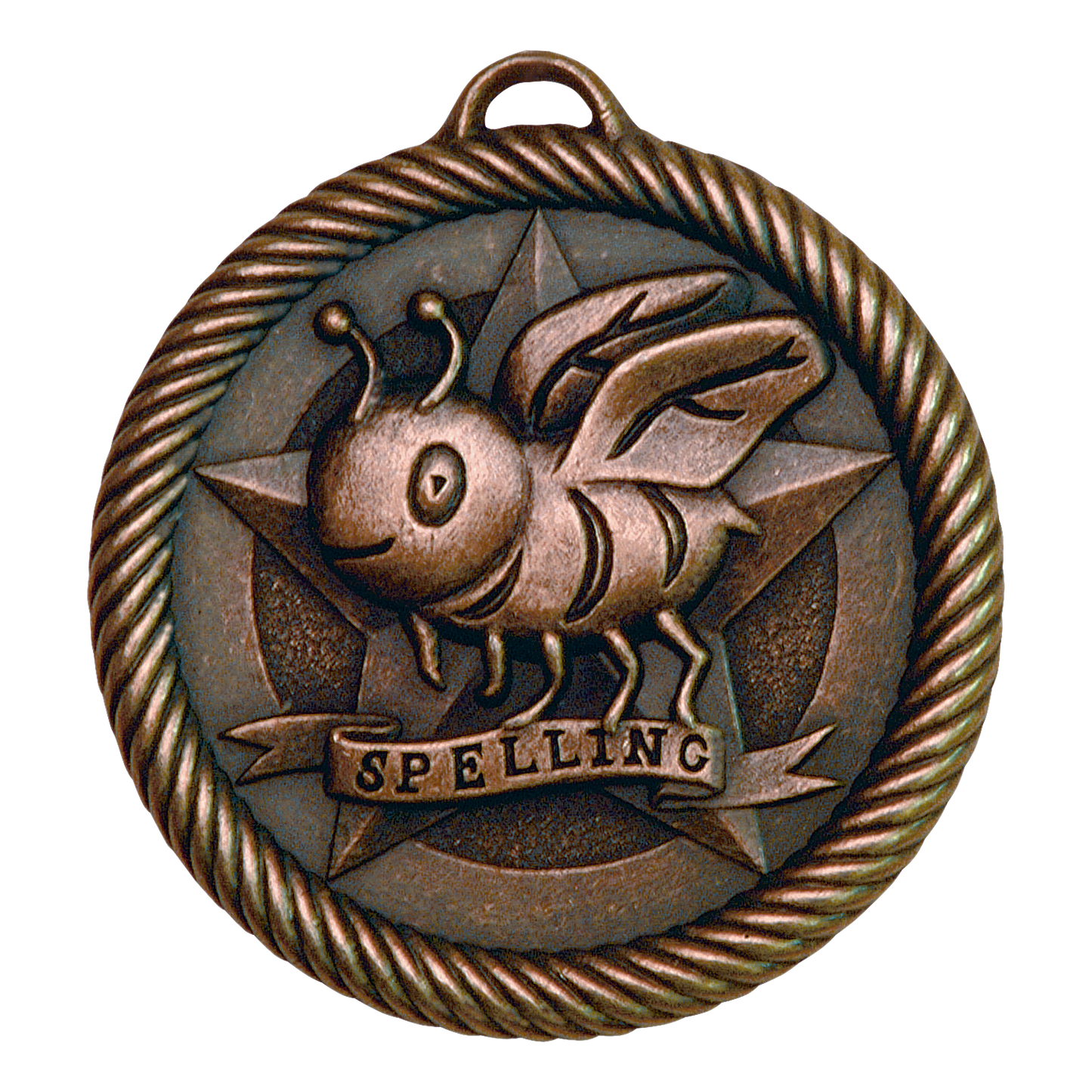 Value Spelling Bee Medal 2" / Bronze (Copper Tone)
