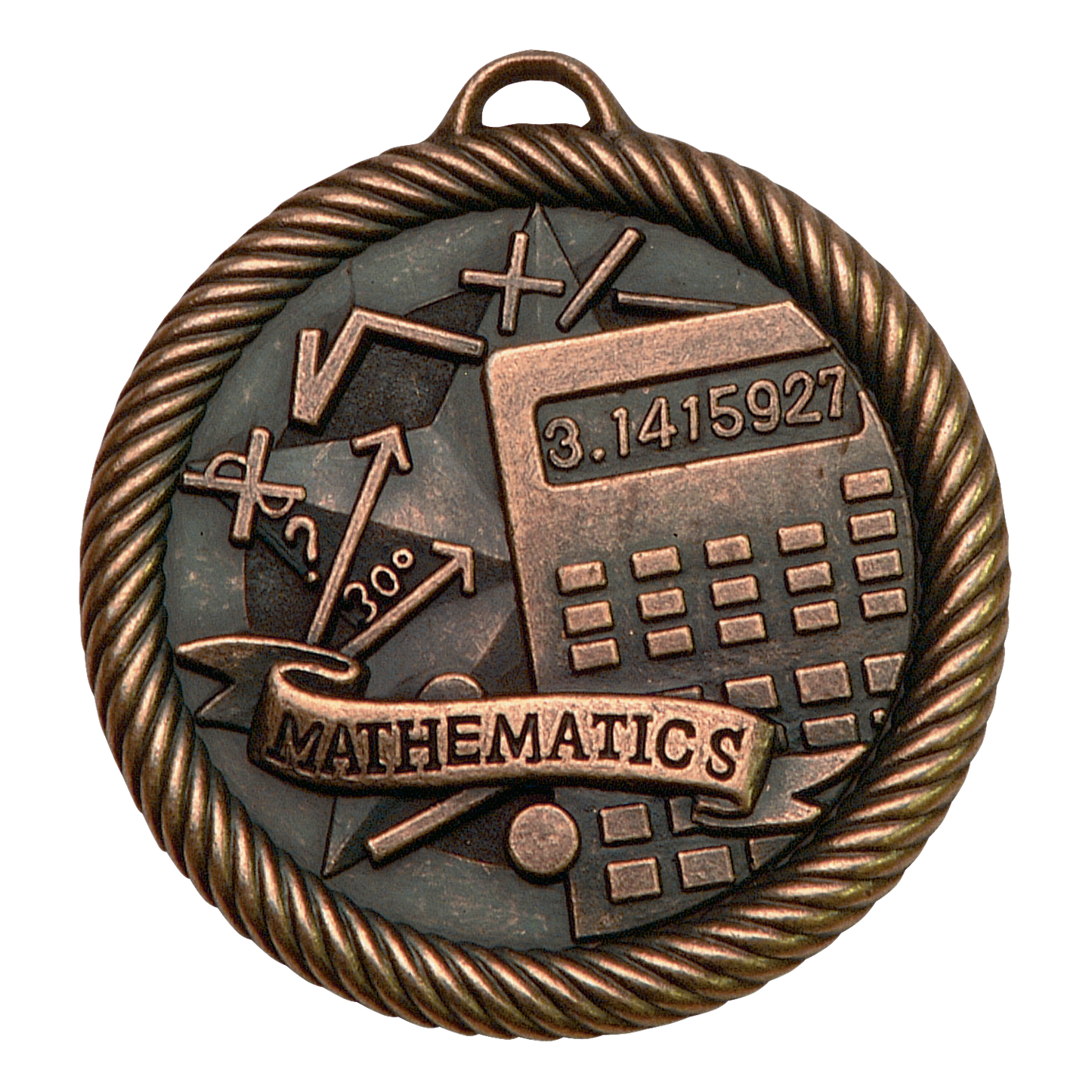 Value Mathmatics Medal 2" / Bronze (Copper Tone)