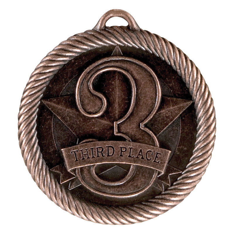 Value 3rd Place Medal 2" / Bronze (Copper Tone)