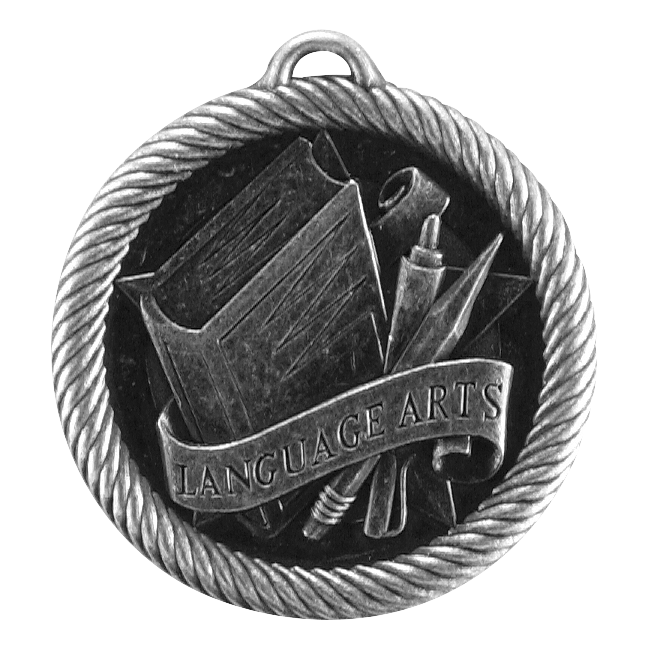 Value Language Arts Medal 2" / Silver