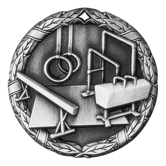 Wreath Gymnastics Medal 2" / Silver