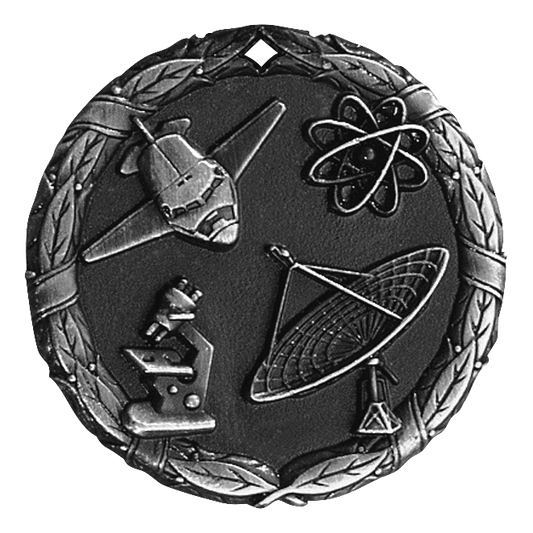 Wreath Science Medal 2" / Silver