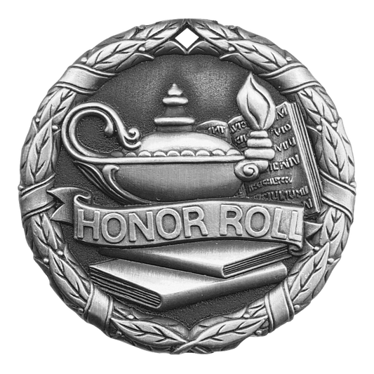 Wreath Honor Roll Medal 2" / Silver