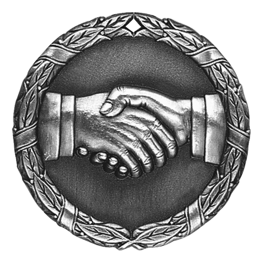 Wreath Teamwork Medal 2" / Silver