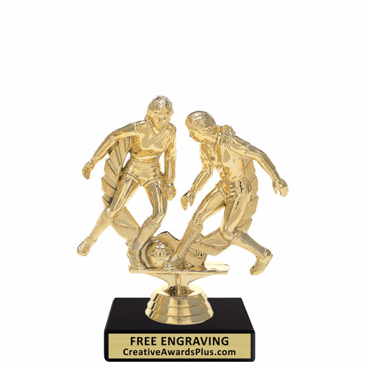 Action Soccer Trophy 5.5" / Gold / Female