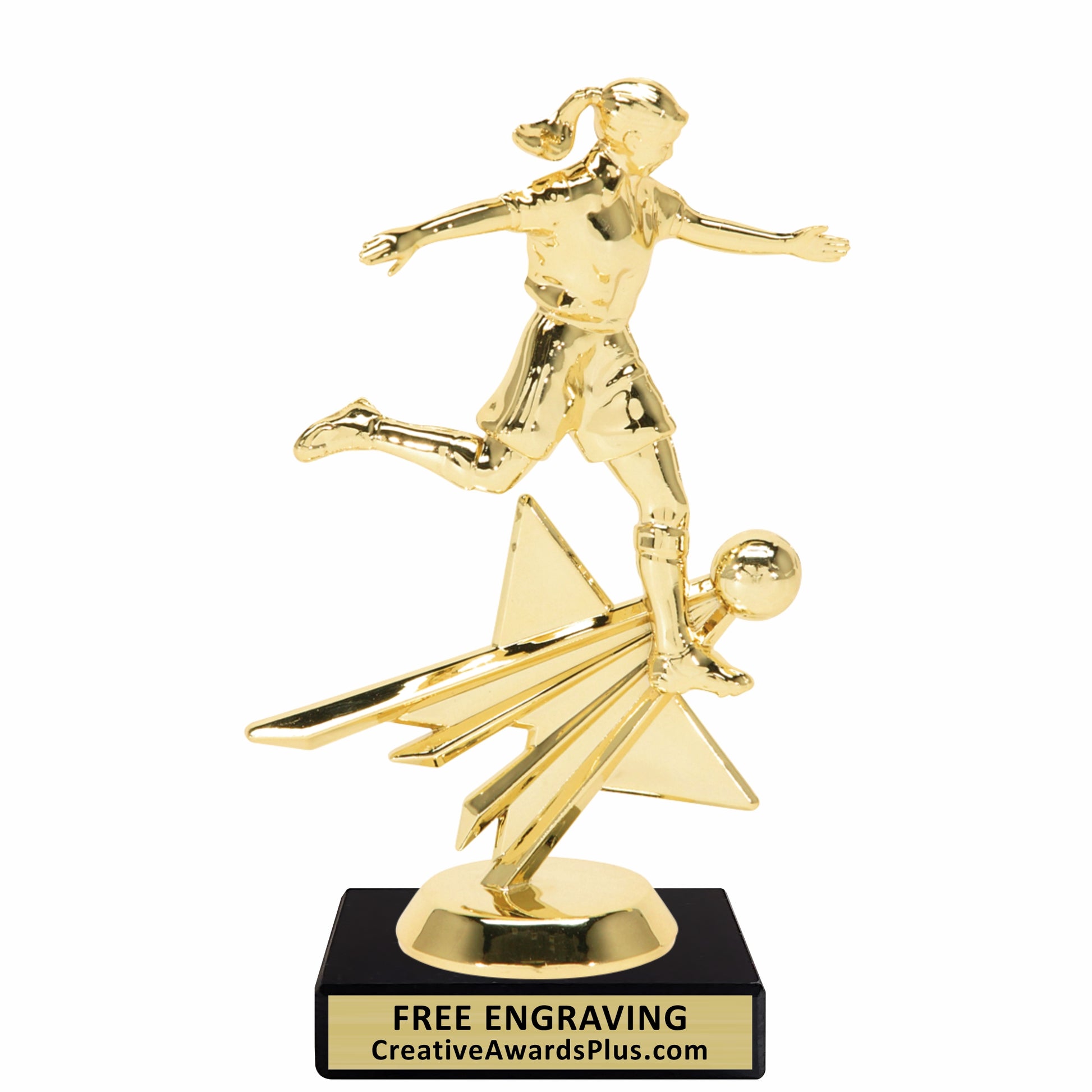 Star Soccer Trophy 7" / Gold / Female
