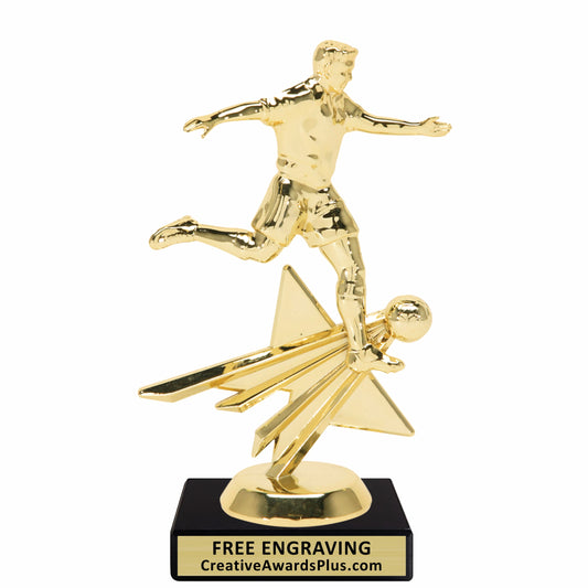 Star Soccer Trophy 7" / Gold / Male