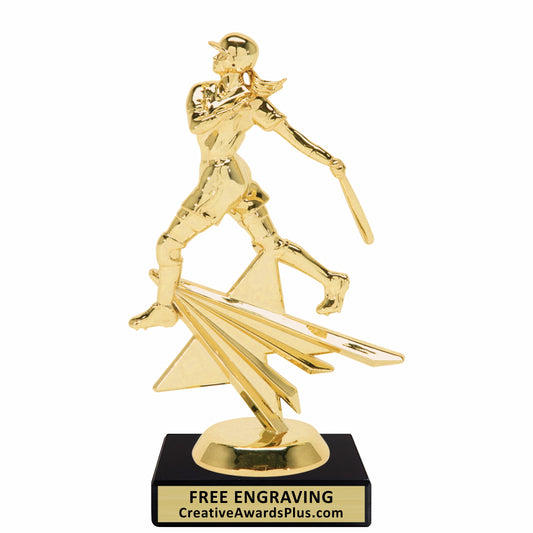 Star Softball Trophy 7" / Gold