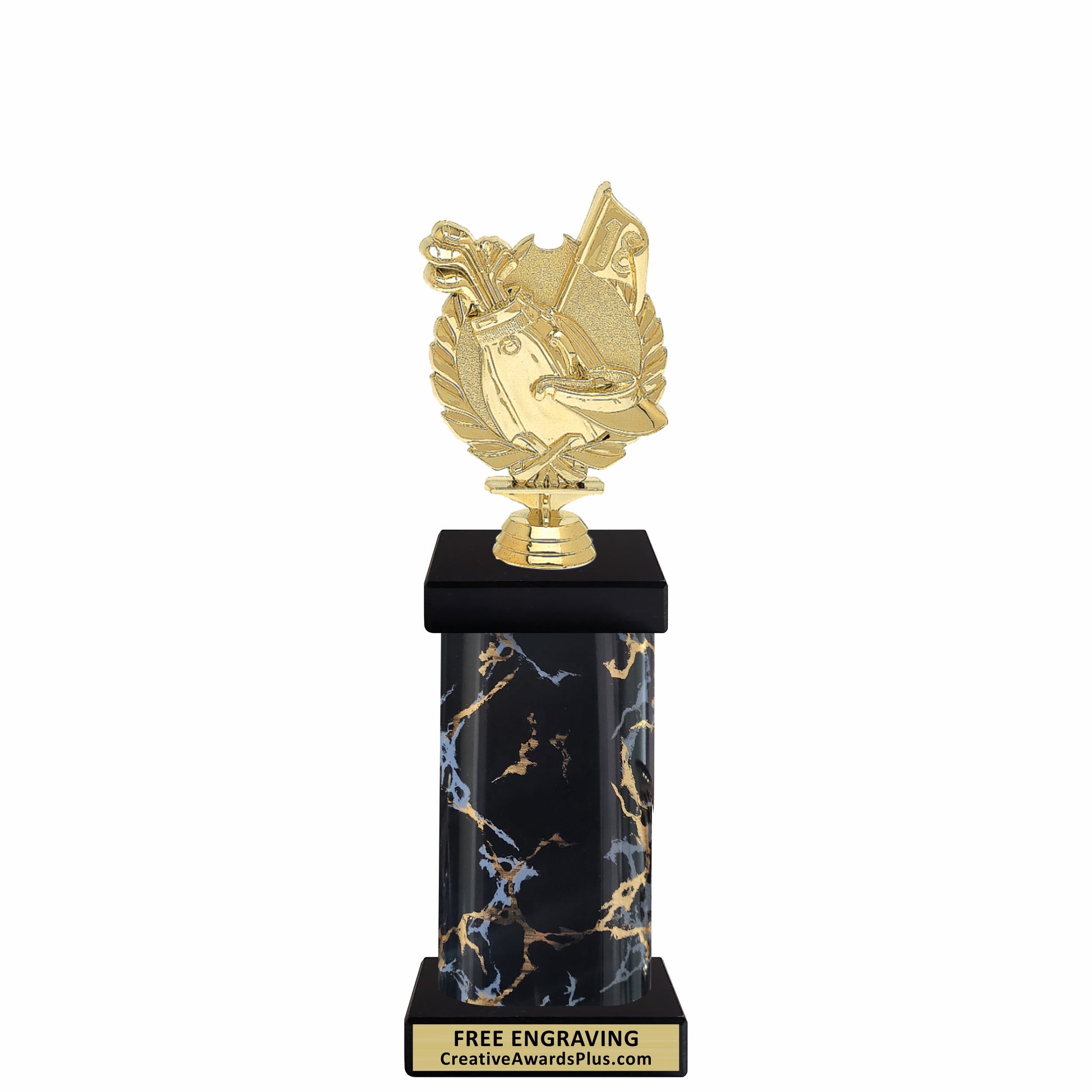 Wreath Grand Golf Trophy 11.5" / Gold