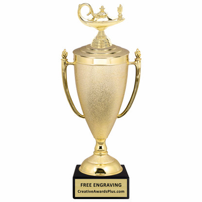 Stippled Cup Academic Trophy 12.75" / Gold