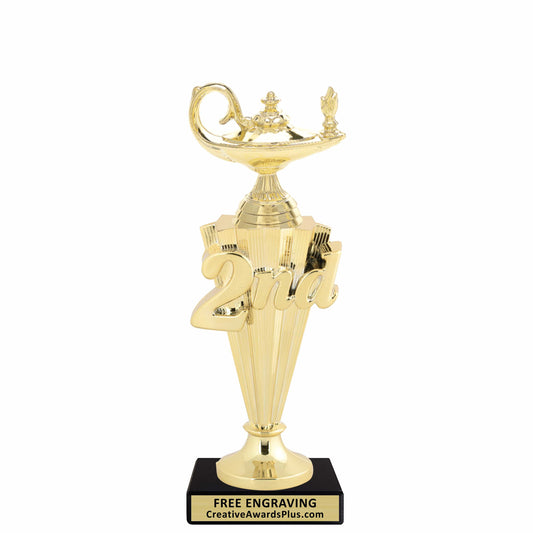 2nd Place Academic Trophy 8.75" / Gold