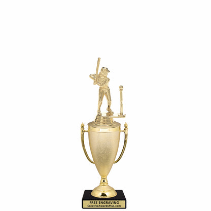 Stippled Cup T-Ball Trophy 10.5" / Gold / Male