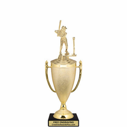 Stippled Cup T-Ball Trophy 12.25" / Gold / Male