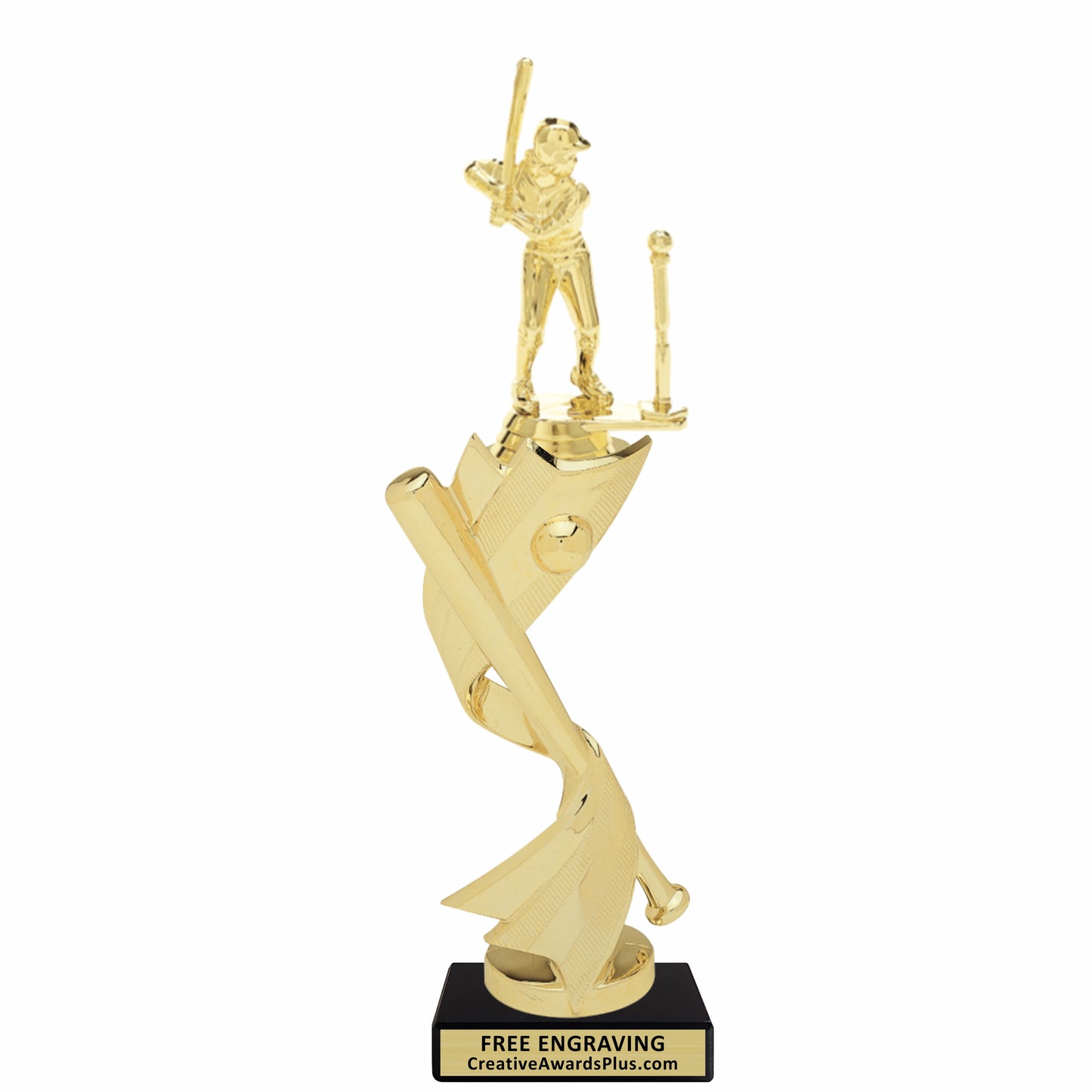 Celebration Ribbon T-Ball Trophy 11.25" / Gold / Female