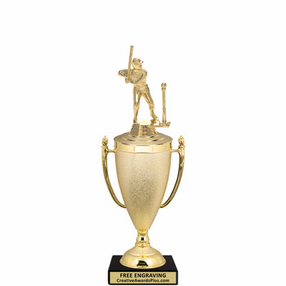 Stippled Cup T-Ball Trophy 12.25" / Gold / Female