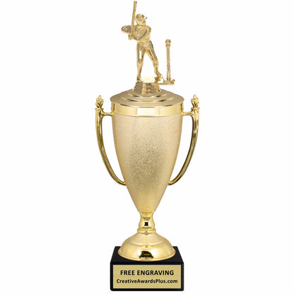 Stippled Cup T-Ball Trophy 14.5" / Gold / Female