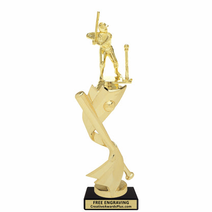 Celebration Ribbon T-Ball Trophy 11.25" / Gold / Male