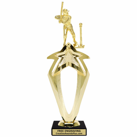 Mega Star T-Ball Trophy 11.75" / Gold / Male