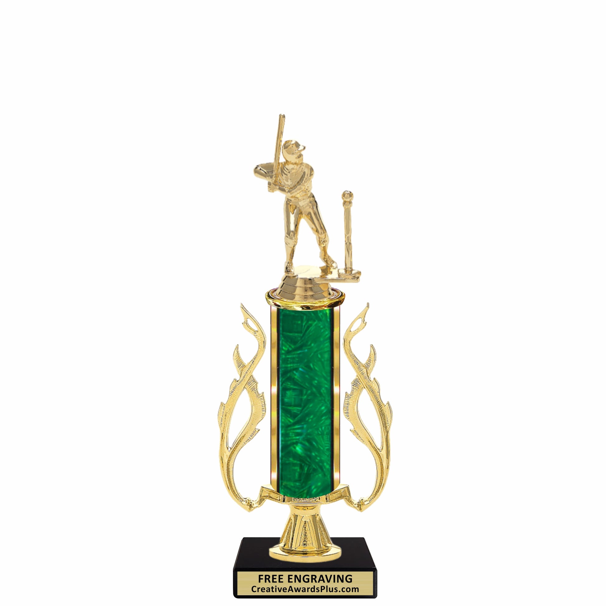 Flaming T-Ball Trophy 12" / Gold / Female