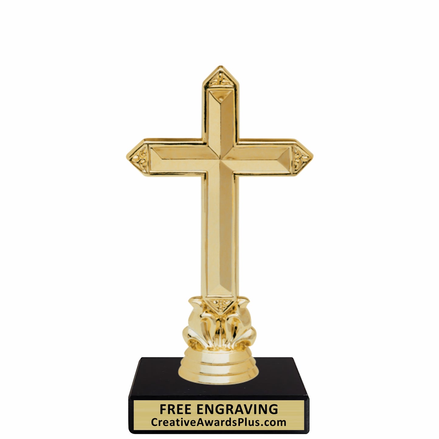 Christian Cross Trophy 6.25" / Gold