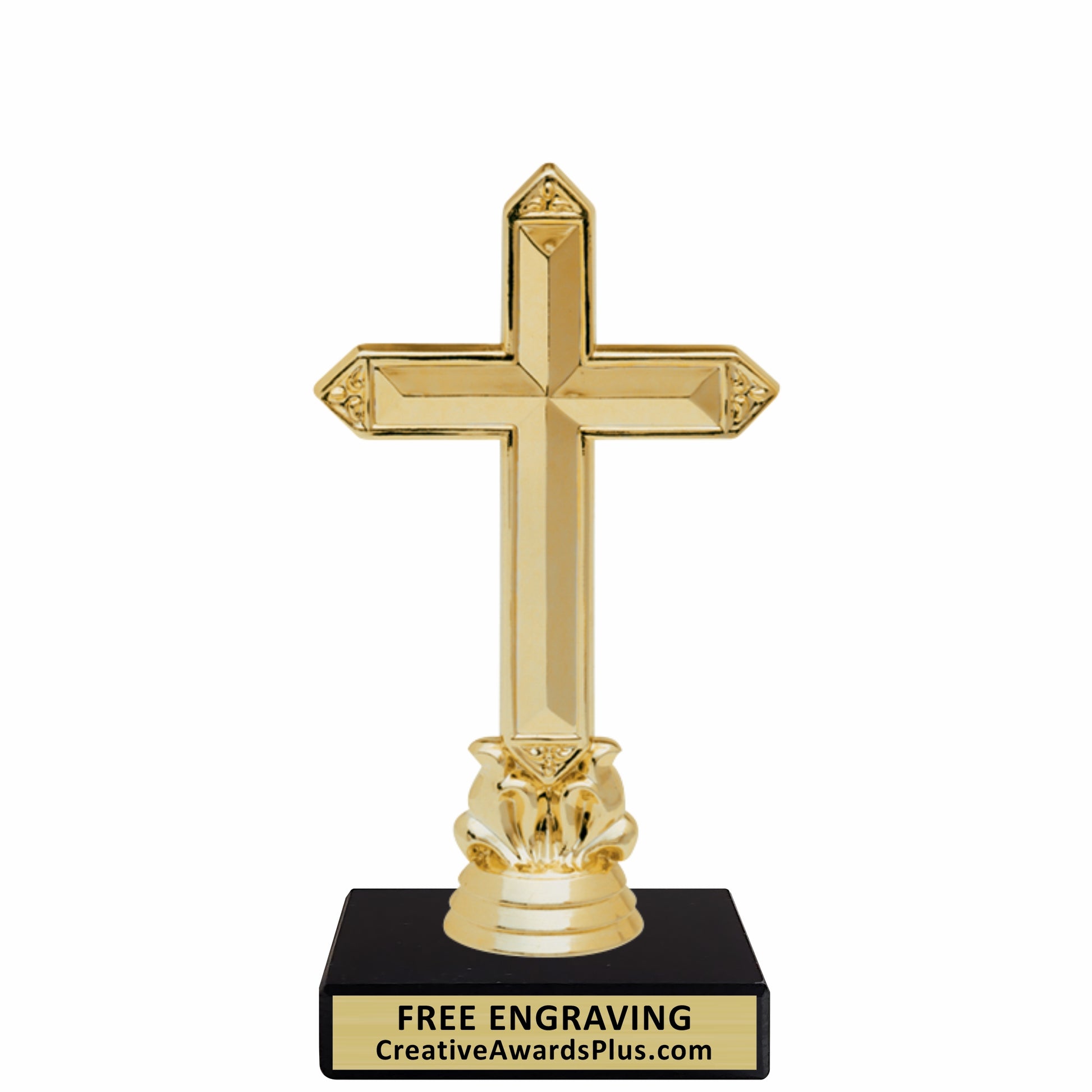 Christian Cross Trophy 6.25" / Gold