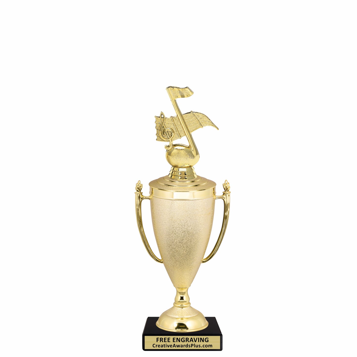 Stippled Cup Music Trophy 11.9" / Gold