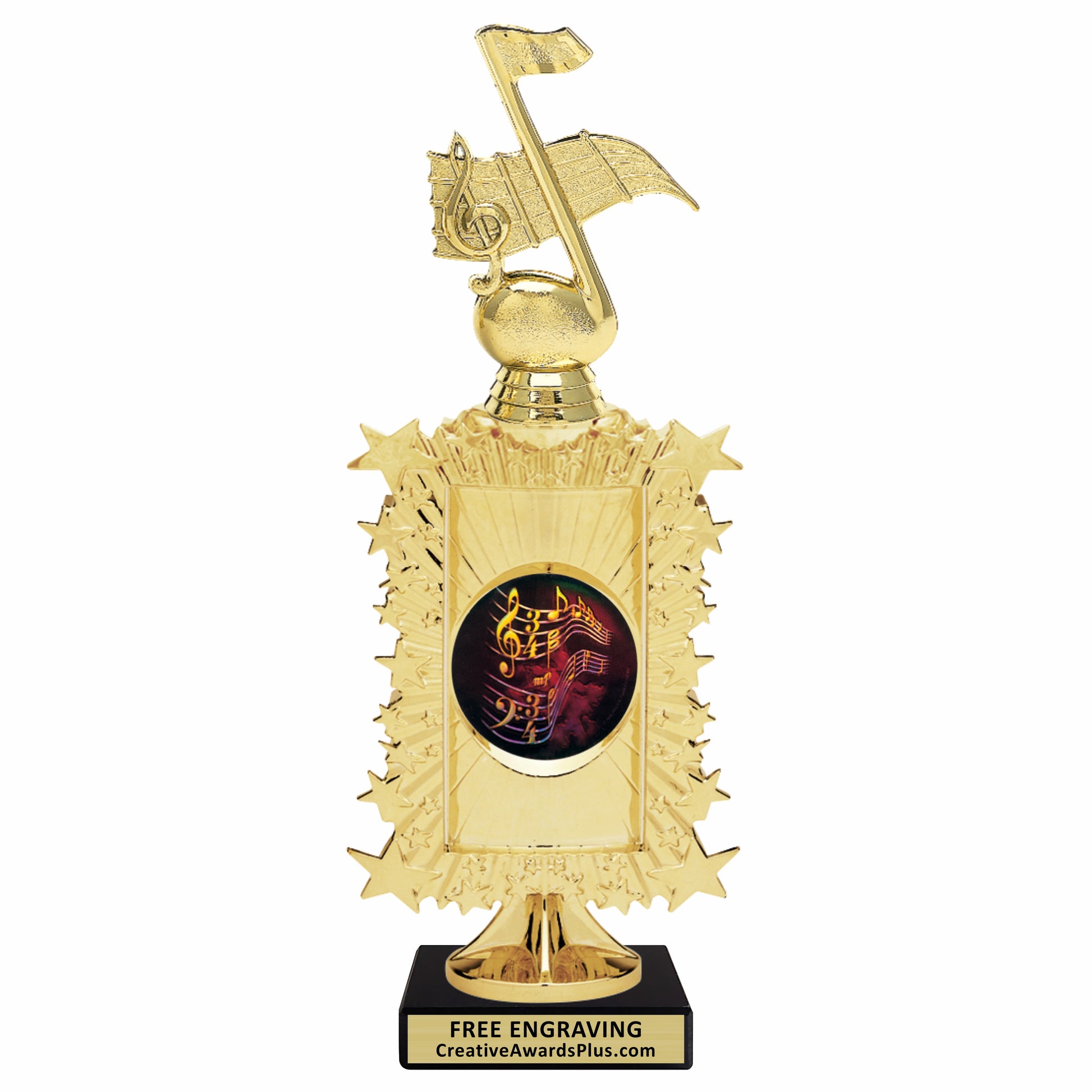 Starburst Music Trophy 2 11" / Gold