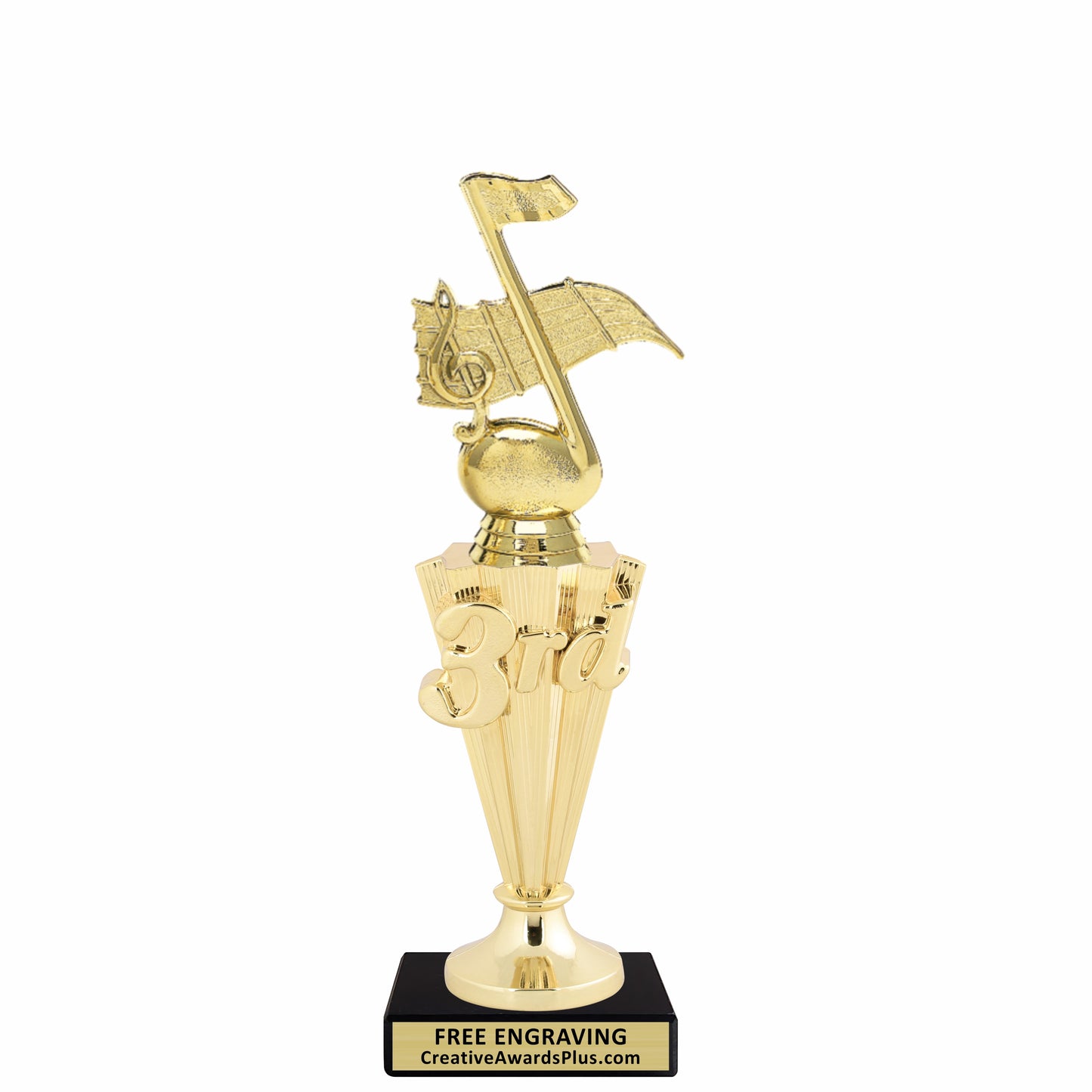 Music 3rd Place Trophy 9.5" / Gold