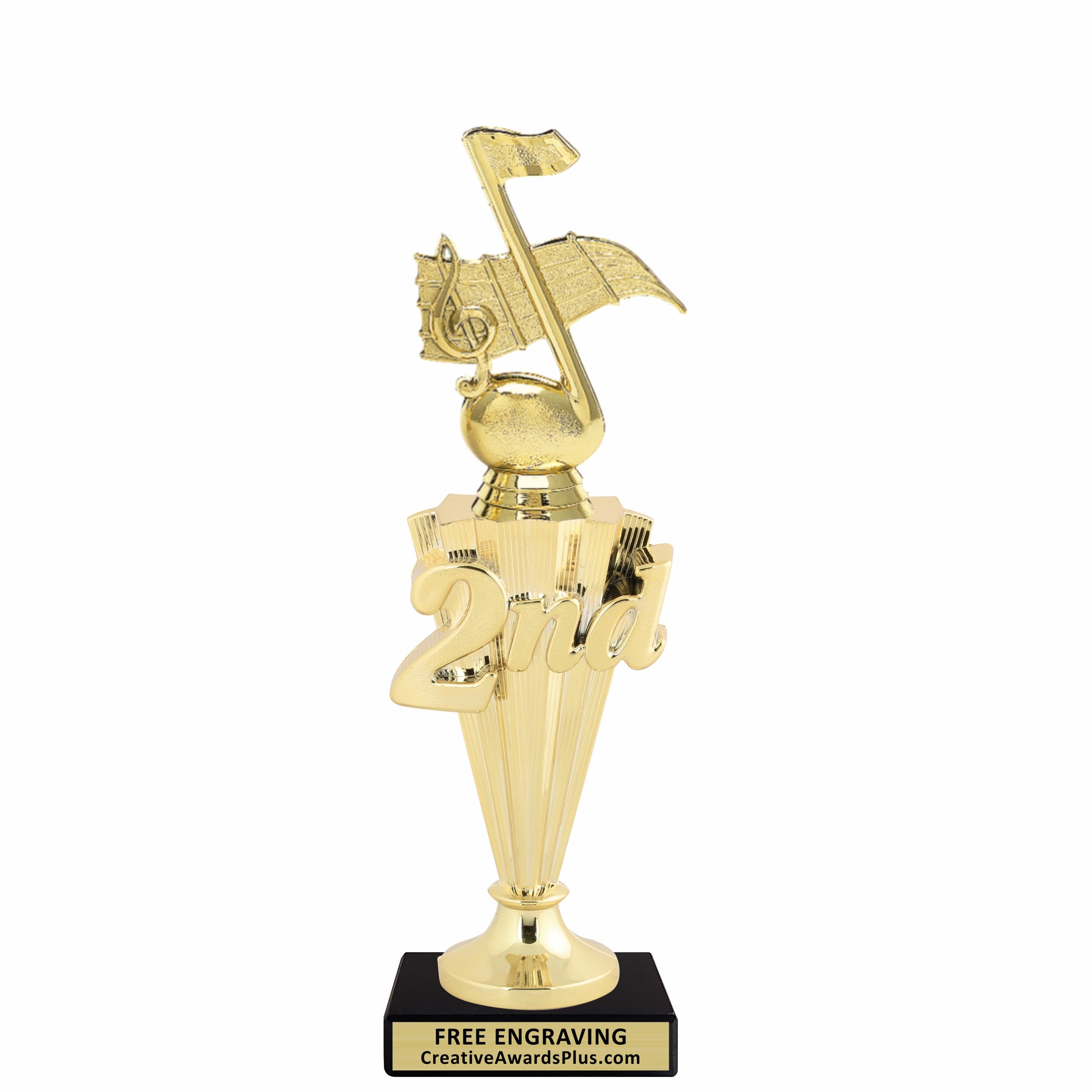 Music 2nd Place Trophy 10" / Gold