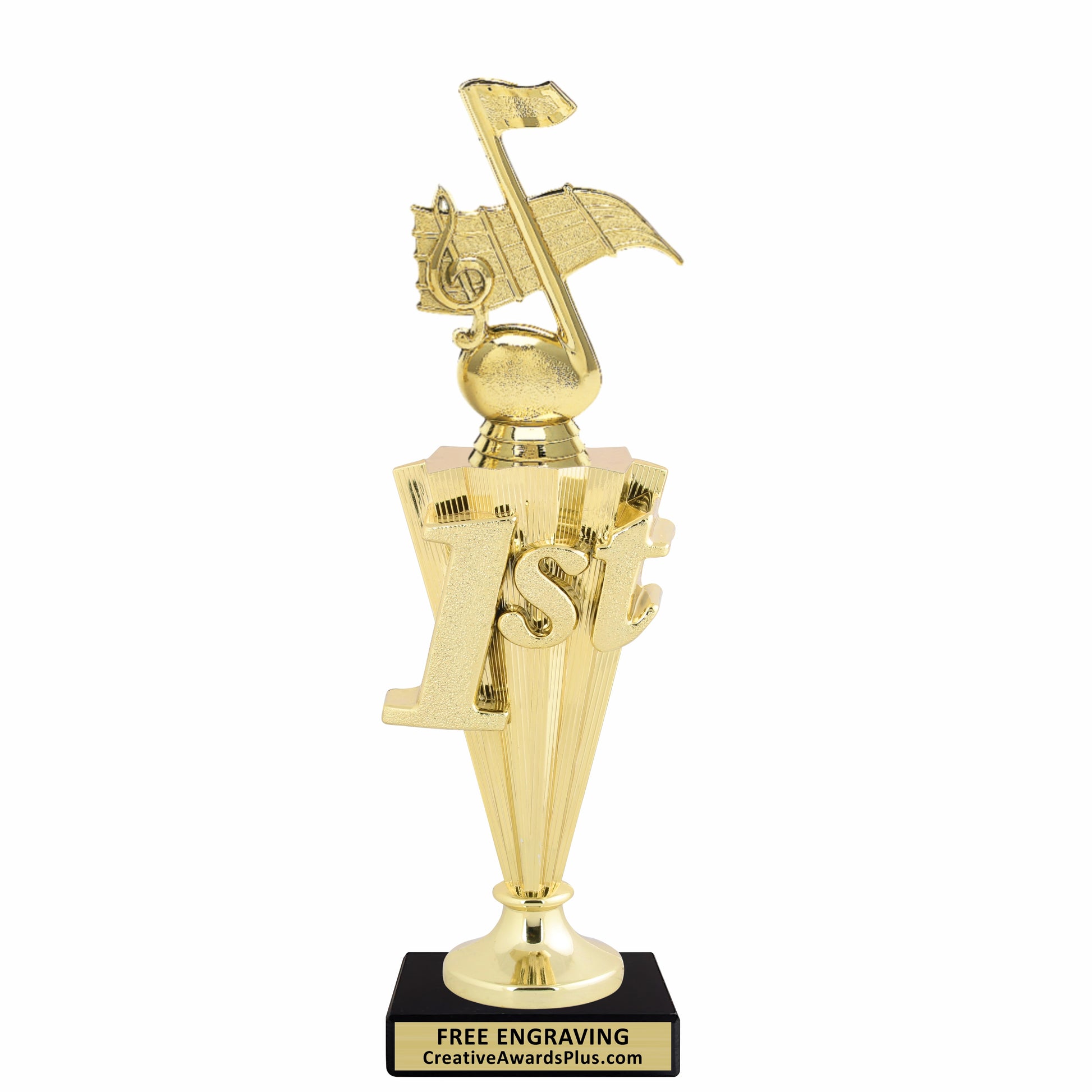 Music 1st Place Trophy 10.5" / Gold