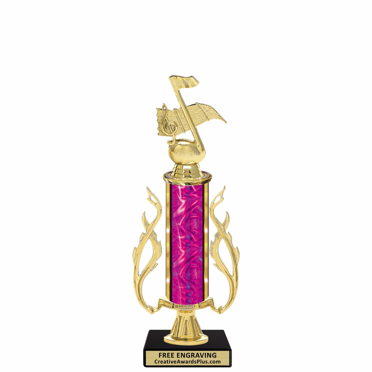 Flaming Music Trophy 12" / Gold