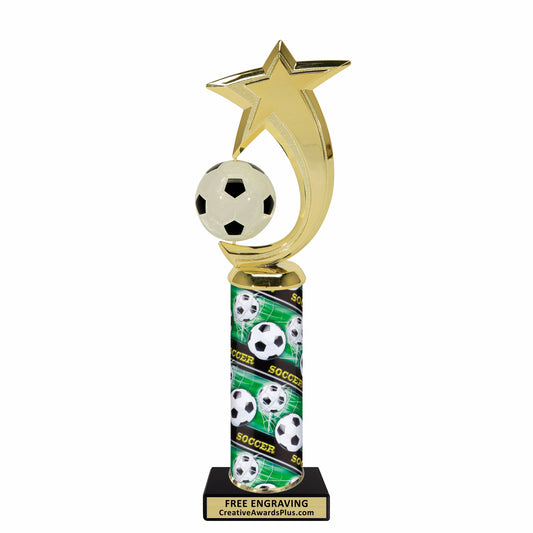 Star Spinning Soccer Classic Trophy 11.75" / Multiple